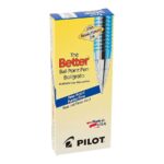 Pilot The Better Ball Point Pen Refillable Ballpoint Stick Pens, Fine Point, Blue Ink, 12- - Image 4