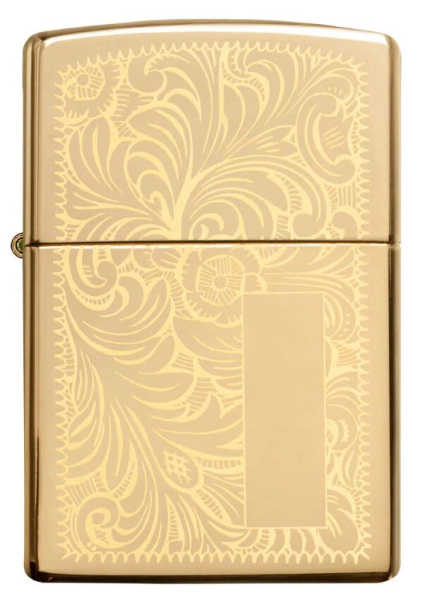 Zippo Lighter High Polish Brass Venetian - Image 2