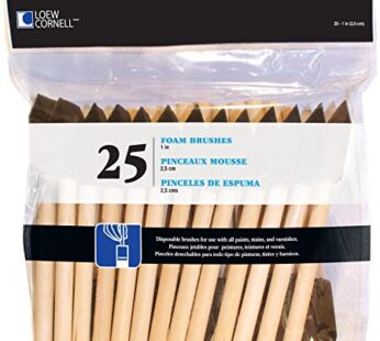 Loew Cornell 842 25-Piece Foam Brush Set, 1-Inch
