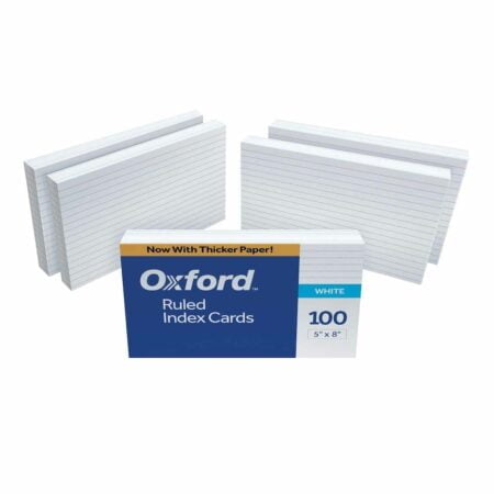 Oxford Ruled Index Cards, 5" x 8", White, 100/Pack (51) - Image 7