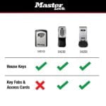 Master Lock Set Your Own Combination Wall Mount Lock Box, 5 Key Capacity, Black, 5401D - Image 7