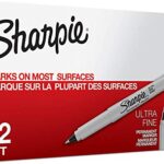 SHARPIE Permanent Markers, Ultra Fine Point, Black, 12-Count - Image 2