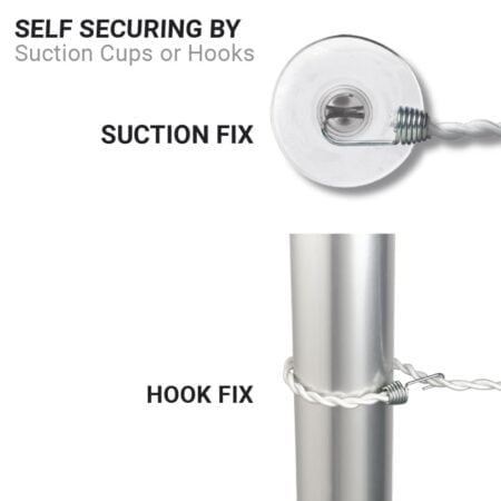 Go Travel Clothes Line, Easy-to-Hang Clothes Line with Polyester Rope and Rubber Suction C - Image 4