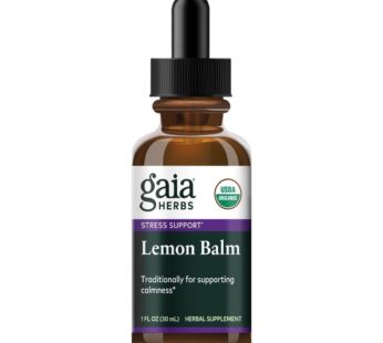 Gaia Herbs Lemon Balm – for Stress Relief & Calm – with Lemon Balm Extract – 1 Fl Oz Organ
