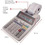 Sharp EL-1750V Two-Color Printing Calculator 2 Lines/Sec 3" Black/Red - Image 4