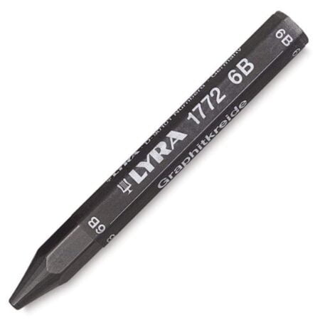 LYRA Graphite Crayon, Water-Soluble, Individual Stick, 6B Hardness, Black, 1-Pack (5630106
