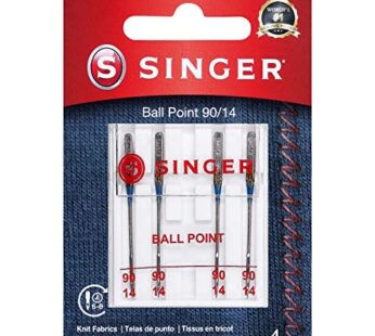 SINGER 4820 Universal Ball Point Machine Needles for Knit Fabric, Size 90/14, 4-Count