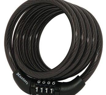 Master Lock Bike Lock Cable with Combination Black, 8143D