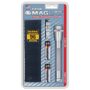 Maglite Mini Incandescent 2-Cell AA Flashlight with Holster, Silver