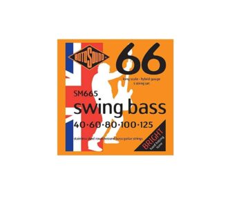 Rotosound SM665 Swing Bass 66 Stainless Steel 5 String Bass Guitar Strings (40 60 80 100 1