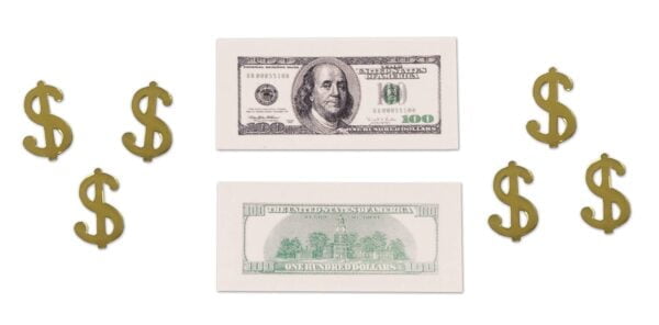 Big Bucks Print-Fetti Party Accessory (1 count) (.5 Oz/Pkg) - Image 4