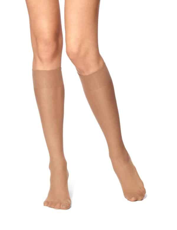 No nonsense Women's Sheer Knee High Value Pack with Comfort Top, Tan - 10 Pair Pack, Regul - Image 2