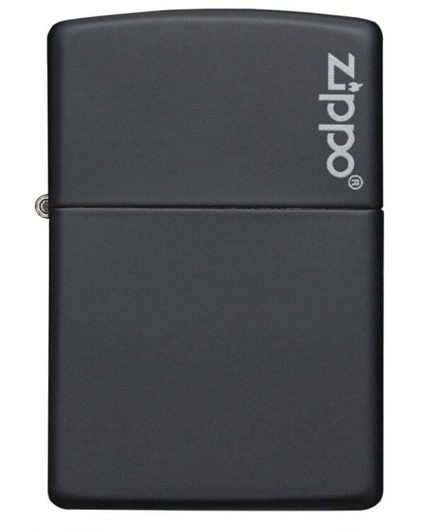 Zippo Logo Black Matte Pocket Lighter - Image 2