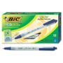 BIC Ecolutions Clic Stic Blue Ballpoint Pens, Medium Point (1.0mm), 12-Count Pack, Retract