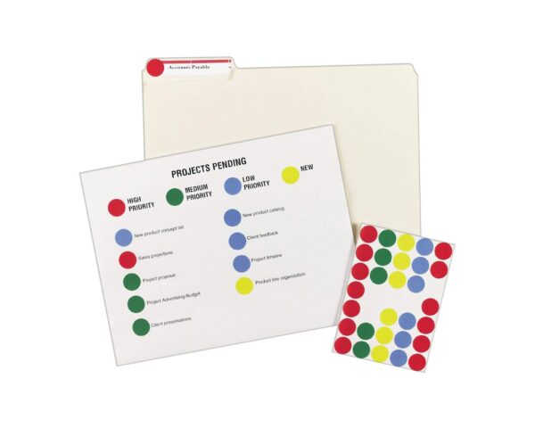 Avery Removable Color-Coding Labels, Removable Adhesive, Assorted Colors, 3/4" Diameter, 1 - Image 6