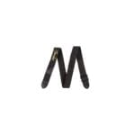 Fender Logo Guitar Strap, 2in, Black with Yellow Logo - Image 2