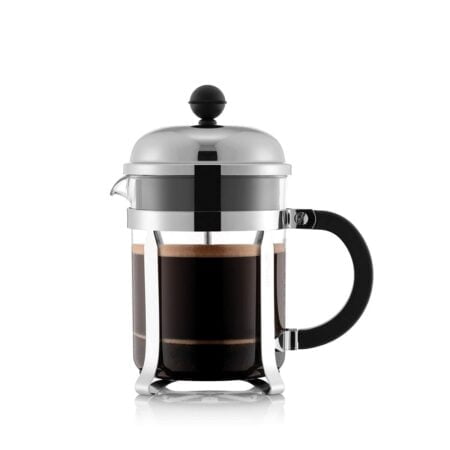 Bodum 17oz Chambord French Press Coffee Maker, High-Heat Borosilicate Glass, Polished Stai