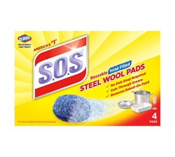 S.O.S. Steel Wool Soap Pads, 4 Count