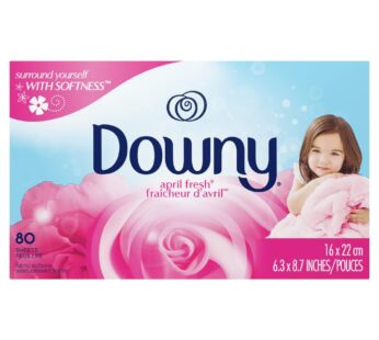 Downy Fabric Softener Dryer Sheets, April Fresh Scent, 80 Count