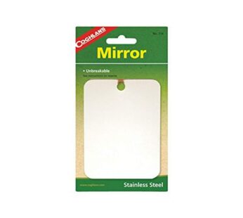 Coghlan’s Stainless Steel Mirror Black 3 1/4″ x 4 1/4″