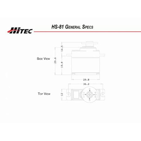 Hitec 31081S HS-81 Sub Micro Servo - Image 3