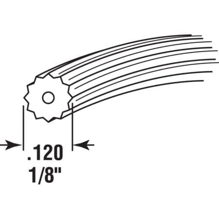 Prime-Line P 7516 0.120 In. x 25 foot, Black Spline (1 Roll) - Image 2