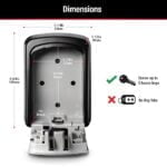 Master Lock Set Your Own Combination Wall Mount Lock Box, 5 Key Capacity, Black, 5401D - Image 5