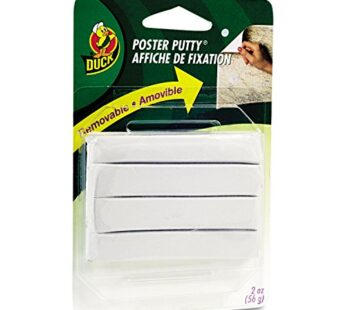 Duck Brand Reusable and Removable Poster Putty for Mounting, 2 oz, White (1436912)