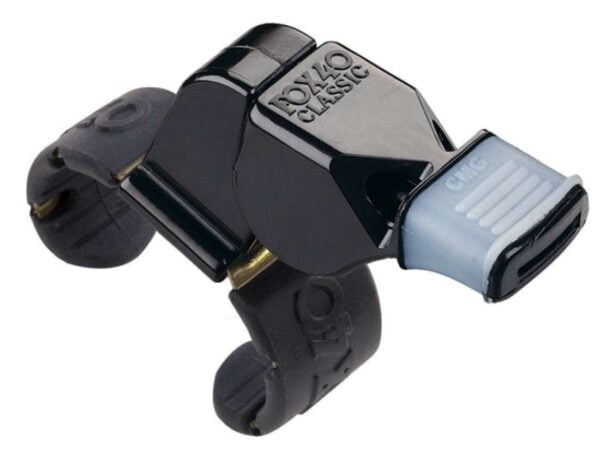 Fox 40 Classic CMG Official Finger Grip Whistle , Black