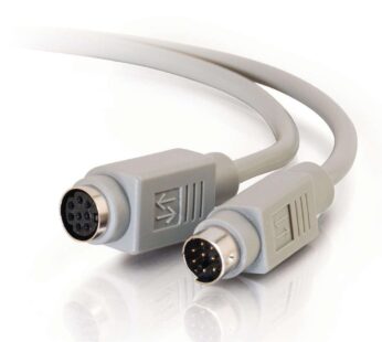 C2G 09569 8-Pin Mini-DIN M/F Serial RS232 Extension Cable, Beige (10 Feet, 3.04 Meters)