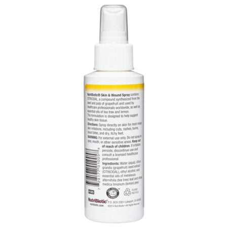 NutriBiotic Skin & Wound Spray with GSE, 4 Fl Oz | Grapefruit Seed Extract Plus Tea Tree & - Image 2