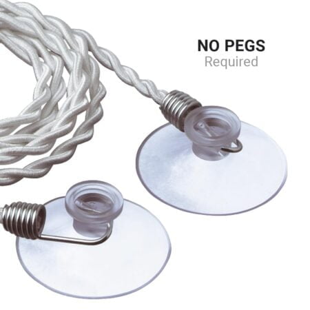 Go Travel Clothes Line, Easy-to-Hang Clothes Line with Polyester Rope and Rubber Suction C - Image 3