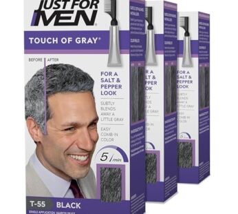 Just for Men Hair Color – Touch of Gray, Black-Gray. 3 Pack