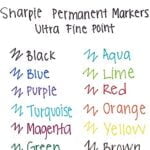 SHARPIE Permanent Markers, Ultra Fine Point, Black, 12-Count - Image 6