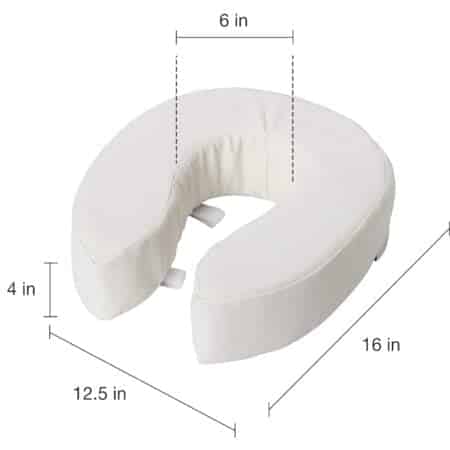 Briggs Healthcare Vinyl Cushion Toilet Seat, 4" - Image 3