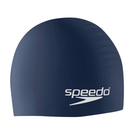 Speedo unisex adult Silicone Swim Cap, Navy, One Size US