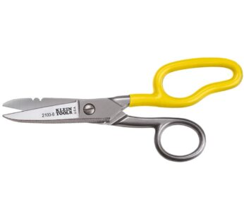 Klein Tools 2100-8 Scissors, Made in USA, Electrician Free Fall Snips, Stainless Steel Cut