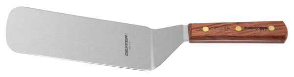 Dexter-Russell S8698PCP Traditional Cake Turner 8" x 3" Rosewood Handle, Brown