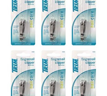 Trim Nailcare Fingernail Steel Clipper with File, Item Number 12500 (Pack of 6)