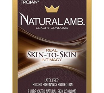 Trojan NaturaLamb Latex Free Luxury Condoms, 3 Count (Pack of 1)