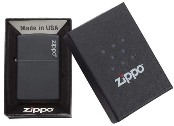 Zippo Logo Black Matte Pocket Lighter - Image 6