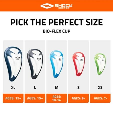 Shock Doctor BioFlex Athletic Cup, Vented Protection, Youth & Adult Sizes Red - Image 5