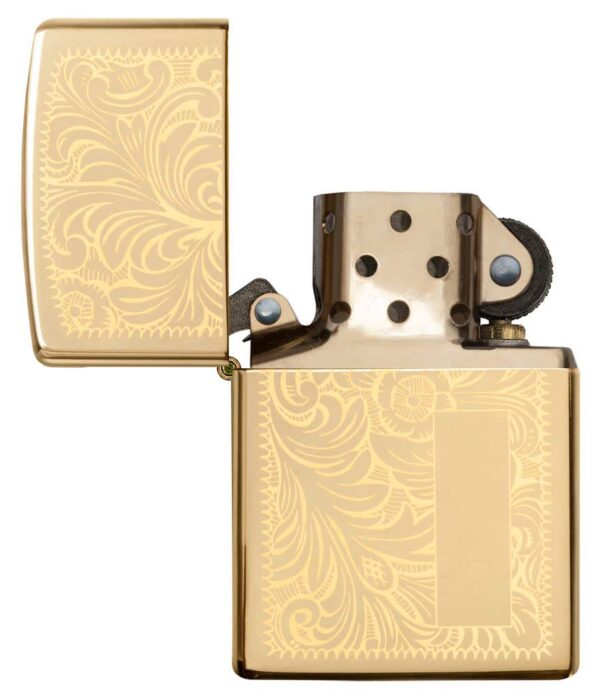 Zippo Lighter High Polish Brass Venetian - Image 4