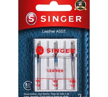 SINGER 2087 Leather Machine Needles, 3-Count