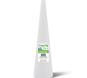 FloraCraft CraftF?M Cone 3.8 Inch x 14.8 Inch White