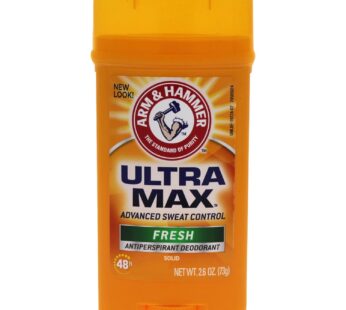 Arm & Hammer Ultra Max Invisible Solid Antiperspirant Deodorant, Fresh, 2.6 Oz