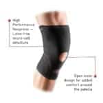 McDavid 402 Knee Support With Open Patella, Black, Large - Image 4