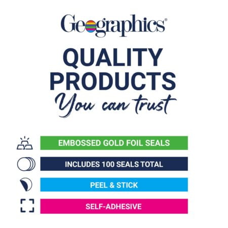 Geographics Gold Foil Award Certificate Seals, Embossed Official Seal of Excellence, 2 inc - Image 5