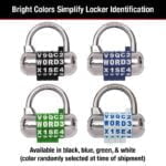 Master Lock Word Combination Lock, Set Your Own Word Combination Lock for Gym and School L - Image 4