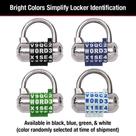 Master Lock Word Combination Lock, Set Your Own Word Combination Lock for Gym and School L - Image 4